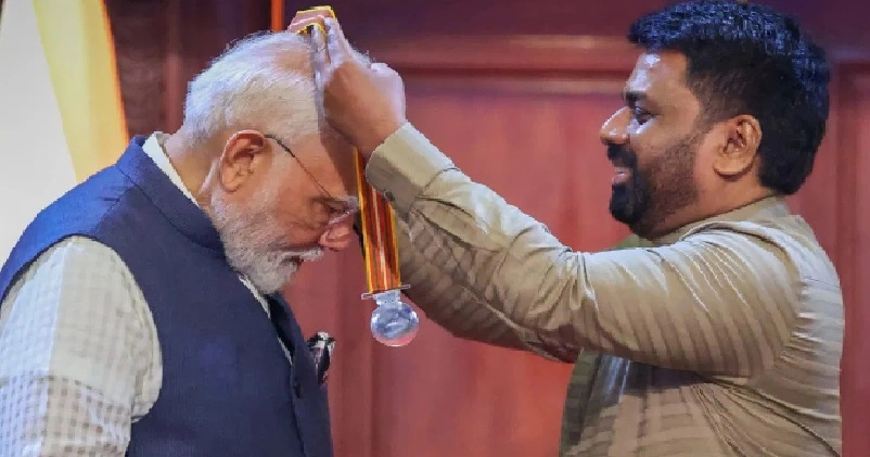 ശ്രീലങ്കയുടെ പരമോന്നത സിവിലിയൻ പുരസ്ക്കാരം മോദിയ്ക്ക് : ‘മിത്ര വിഭൂഷൺ’ സമ്മാനിച്ച് അനുര കുമാർ ദിസനായകെ