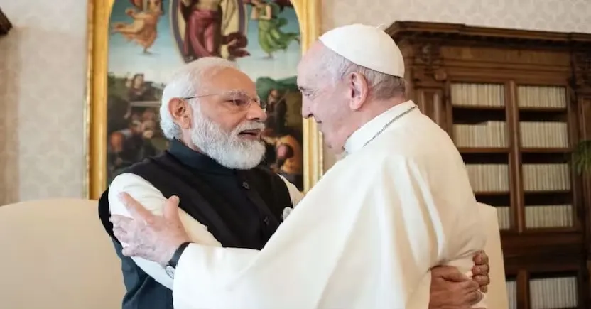 ഇന്ത്യയിലെ ജനങ്ങളോടുള്ള അദ്ദേഹത്തിൻ്റെ വാത്സല്യം എന്നും വിലമതിക്കപ്പെടും ; ഫ്രാൻസിസ് മാർപാപ്പയുടെ നിര്യാണത്തിൽ അനുശോചിച്ച് നരേന്ദ്ര മോദി