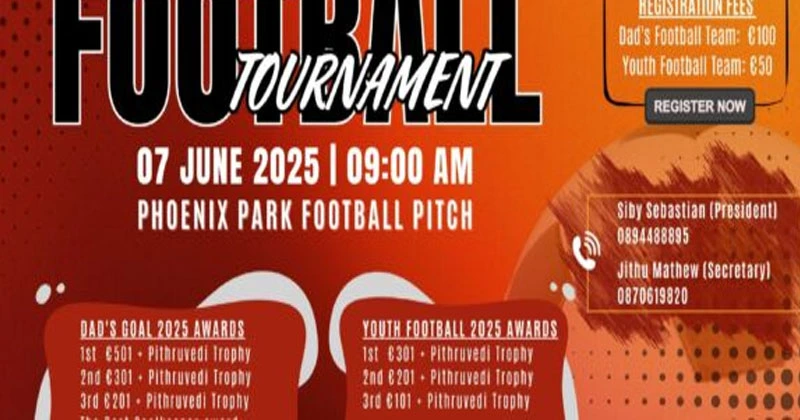 അയർലന്റ് സീറോ മലബാർ സഭയുടെ ‘ഡാഡ്സ് ഗോൾ 25’ ഫുട്ബോൾ ടൂർണമെന്റ് അടുത്ത മാസം football tournament