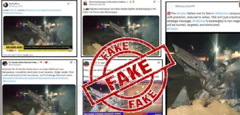 ഇന്ത്യൻ സൈന്യം വെള്ളക്കൊടി ഉയർത്തി, റാഫേൽ വിമാനം വെടിവച്ചിട്ടു ; നാണാക്കേട് മറയ്ക്കാൻ വ്യാജ പ്രചാരണങ്ങളുമായി പാകിസ്ഥാൻ