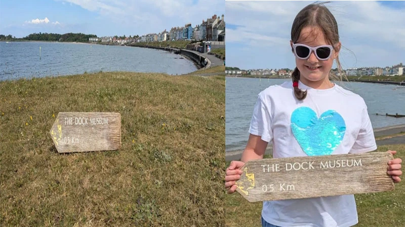 5 വർഷം മുൻപ് കാണാതായി; ഇംഗ്ലണ്ടിലെ മ്യൂസിയത്തിന്റെ സൈൻ ബോർഡ് ഐറിഷ് നദിയിൽ കണ്ടെത്തി dock musium