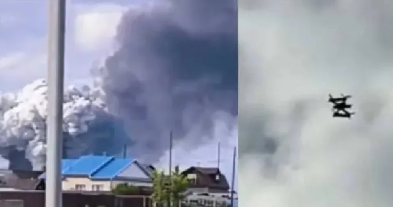 റഷ്യൻ വ്യോമതാവളങ്ങളെ ലക്ഷ്യമിട്ട് ഉക്രെയ്ൻ ഡ്രോൺ ആക്രമണം ; ഏഴ് മരണം : 69 പേർക്ക് പരിക്ക്