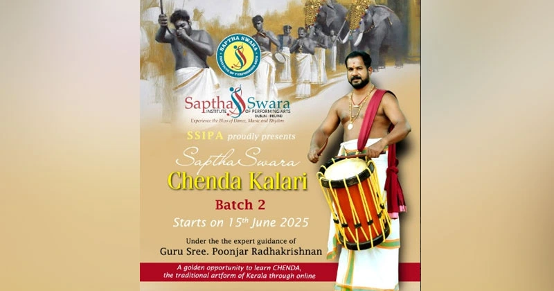 രണ്ടാമത്തെ ചെണ്ടക്കളരി ബാച്ചിലേക്ക് രജിസ്ട്രേഷൻ ആരംഭിച്ച് സപ്തസ്വര ഇൻസ്റ്റിറ്റ്യൂട്ട് chendakkalari