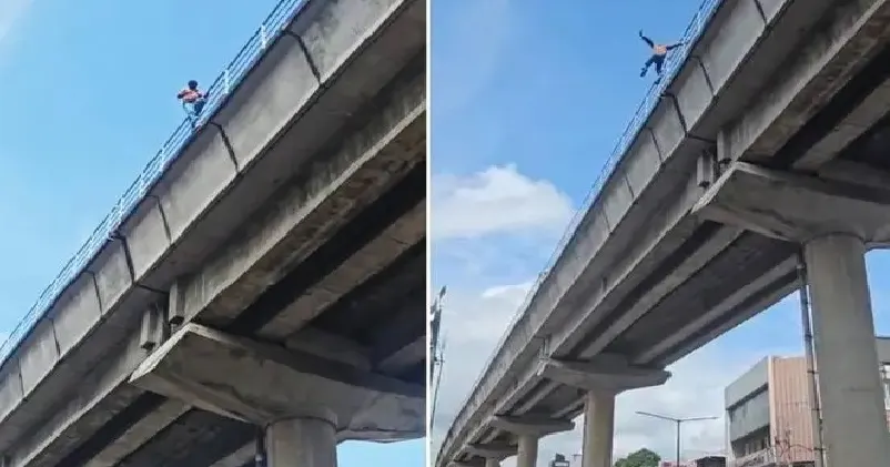 മെട്രോ റെയിൽപ്പാലത്തിന്റെ മുകളിൽ നിന്ന് ചാടി യുവാവ് ജീവനൊടുക്കി