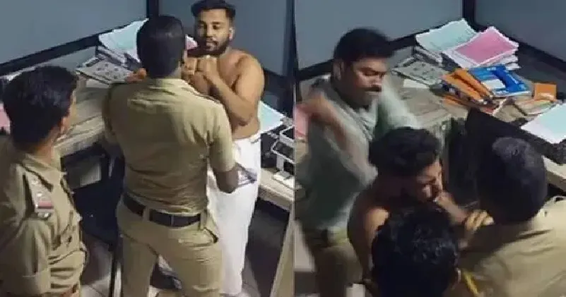 യൂത്ത് കോണ്ഗ്രസ് നേതാവിന് പൊലീസ് സ്റ്റേഷനില് ക്രൂരമര്ദ്ദനം: കേൾവി ശക്തിയ്ക്ക് തകരാർ ; ദൃശ്യങ്ങൾ പുറത്ത്