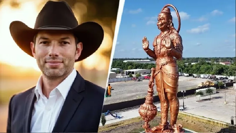 വ്യാജ ഹിന്ദു ദൈവത്തിന്റെ പ്രതിമ ; ഹനുമാൻ പ്രതിമയെ അവഹേളിച്ച് റിപ്പബ്ലിക്കൻ പാർട്ടി നേതാവ് അലക്സാണ്ടർ ഡങ്കൻ