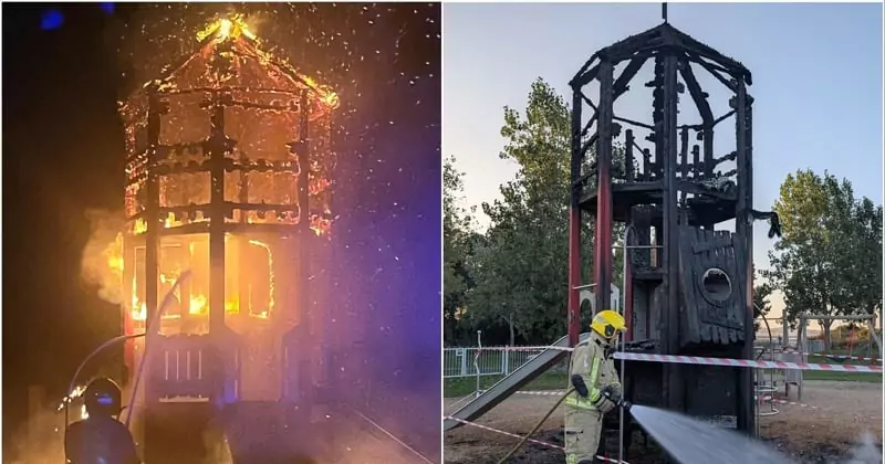 സൗത്ത് ഡബ്ലിനിൽ പ്ലേ ഗ്രൗണ്ട് കത്തിനശിച്ച സംഭവം; ആൺകുട്ടി അറസ്റ്റിൽ play ground