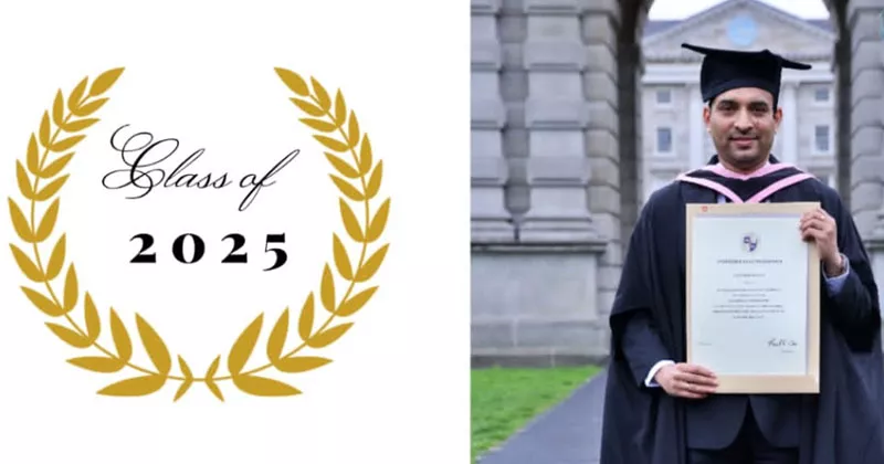 ട്രിനിറ്റി സർവ്വകലാശാലയിൽ നിന്നും നിയമത്തിൽ ബിരുദാനന്തര ബിരുദം; നേട്ടവുമായി അയർലൻഡ് മലയാളി jobyt jose