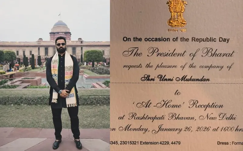 ആത്മാർത്ഥത പുലർത്തിയാൽ സ്വപ്നങ്ങൾ നമ്മളെ മുന്നോട്ട് കൊണ്ടുപോകും ; രാഷ്ട്രപതി ഭവനിൽ നിന്നുള്ള ദൃശ്യം പങ്ക് വച്ച് നടൻ ഉണ്ണി മുകുന്ദൻ