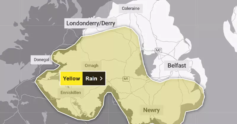 മഴ; വടക്കൻ അയർലൻഡിൽ മുന്നറിയിപ്പ് yellow warning