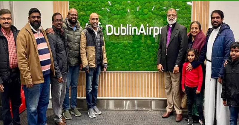 സിഎസ്ഐ മധ്യകേരള മഹായിടവക ബിഷപ്പ് അയർലൻഡിൽ dublin aiport
