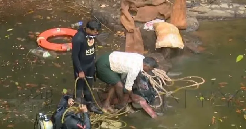 ക്വാറിയിലേക്ക് ലോറി മറിഞ്ഞ സംഭവം: ലോറിക്കുള്ളില് ക്ലീനര് മുസ്തഫയുള്ളതായി സ്ഥിരീകരിച്ചു