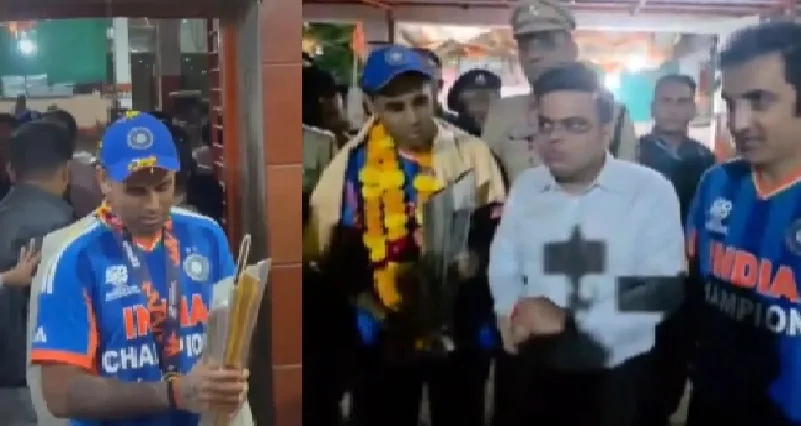 ടി20 ലോകകപ്പുമായി ഹനുമാൻ ക്ഷേത്രത്തിലെത്തി ഇന്ത്യൻ ടീം ; നാണക്കേടായെന്ന് തൃണമൂൽ നേതാവ്