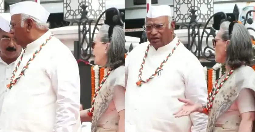 വിലക്കി ഖാർഗെയും, സോണിയയും ; എഐസിസി ആസ്ഥാനത്ത് വന്ദേമാതരം മുഴുവനായി ആലപിച്ചു