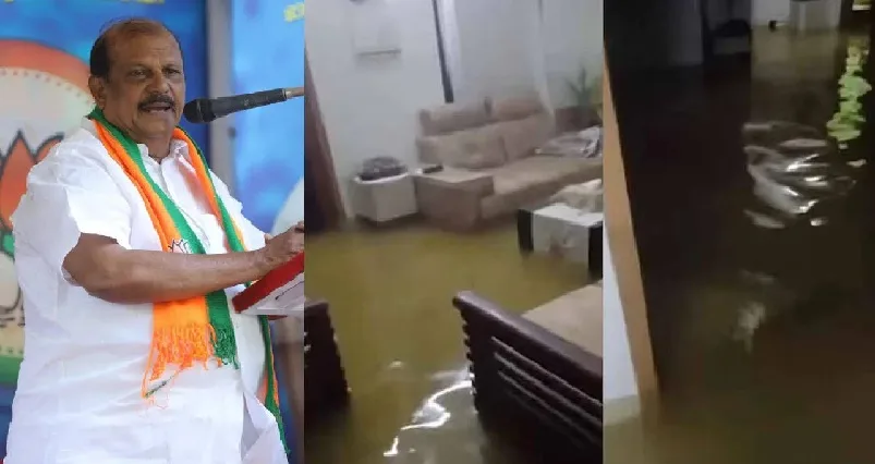 കാറുകളും, വീട്ടുപകരണങ്ങളും നശിച്ചു , 40 ലക്ഷം രൂപയുടെ നഷ്ടം : പി.സി.ജോർജിന്റെ വീട്ടിലും വെള്ളം കയറി