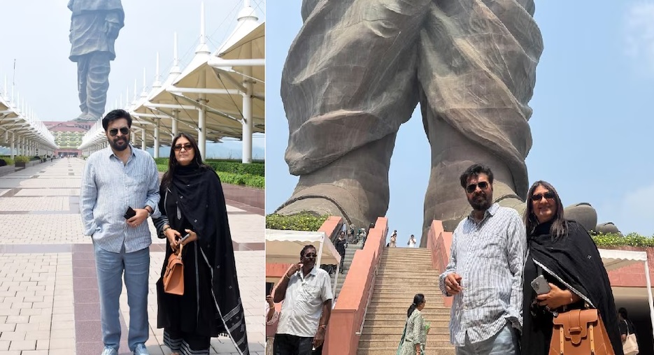 ‘സ്റ്റാച്യു ഓഫ് യൂണിറ്റി’ സന്ദർശിച്ച് മമ്മൂട്ടി , ഒപ്പം സുൽഫത്തും