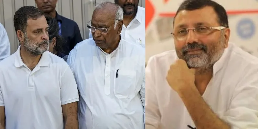 ‘ കോൺഗ്രസ് എന്ന് പറയുന്നത് ഒരു കൂട്ടം ഭ്രാന്തന്മാർ , രാഹുലും, ഖാർഗെയും അങ്ങനെ തന്നെ ‘ ; എം പി നിഷികാന്ത് ദുബെ